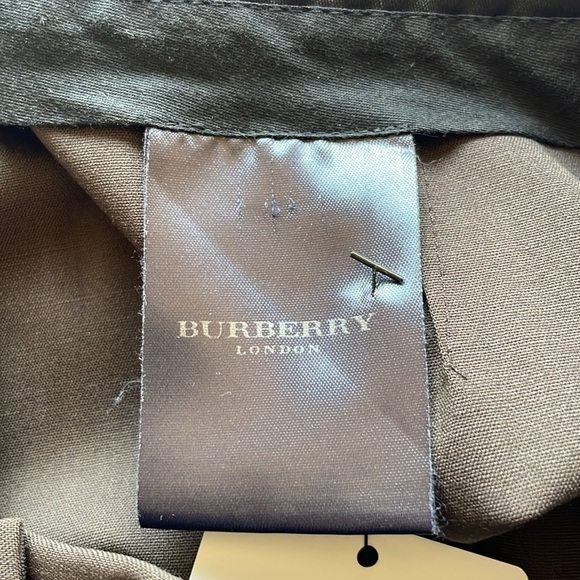 Burberry London Brown Straight Leg Tailored Trousers Wool Blend Buttoned Sz 6 - Picture 9 of 16